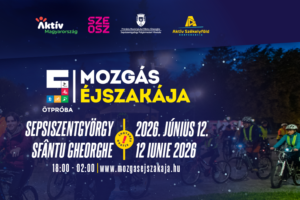 Másodszor érkezik Sepsiszentgyörgyre a Mozgás Éjszakája – ingyenes sportélményekkel várják a résztvevőket Másodszor érkezik Sepsiszentgyörgyre a Mozgás Éjszakája – ingyenes sportélményekkel várják a résztvevőket