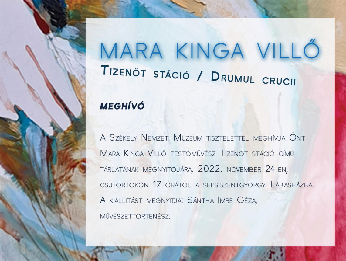Mara Kinga Villő festőművész kiállítása a Pincegalériában