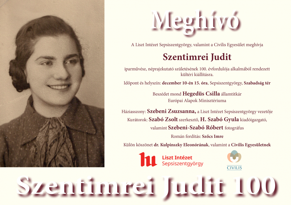 Szentimrei Judit 100 – szabadtéri kiállítás